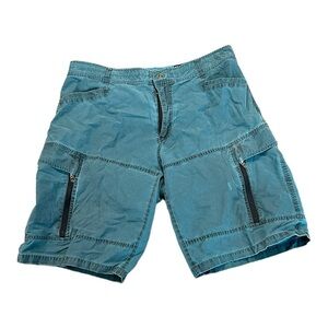 Kuhl Cargo Shorts Mens Size 38 Blue Pockets Utility Mountain Outdoor